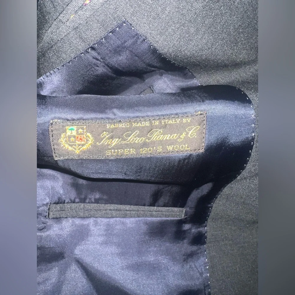 J. Crew x Loro Piana Ludlow Dark Gray 100% Wool Blazer size 38s